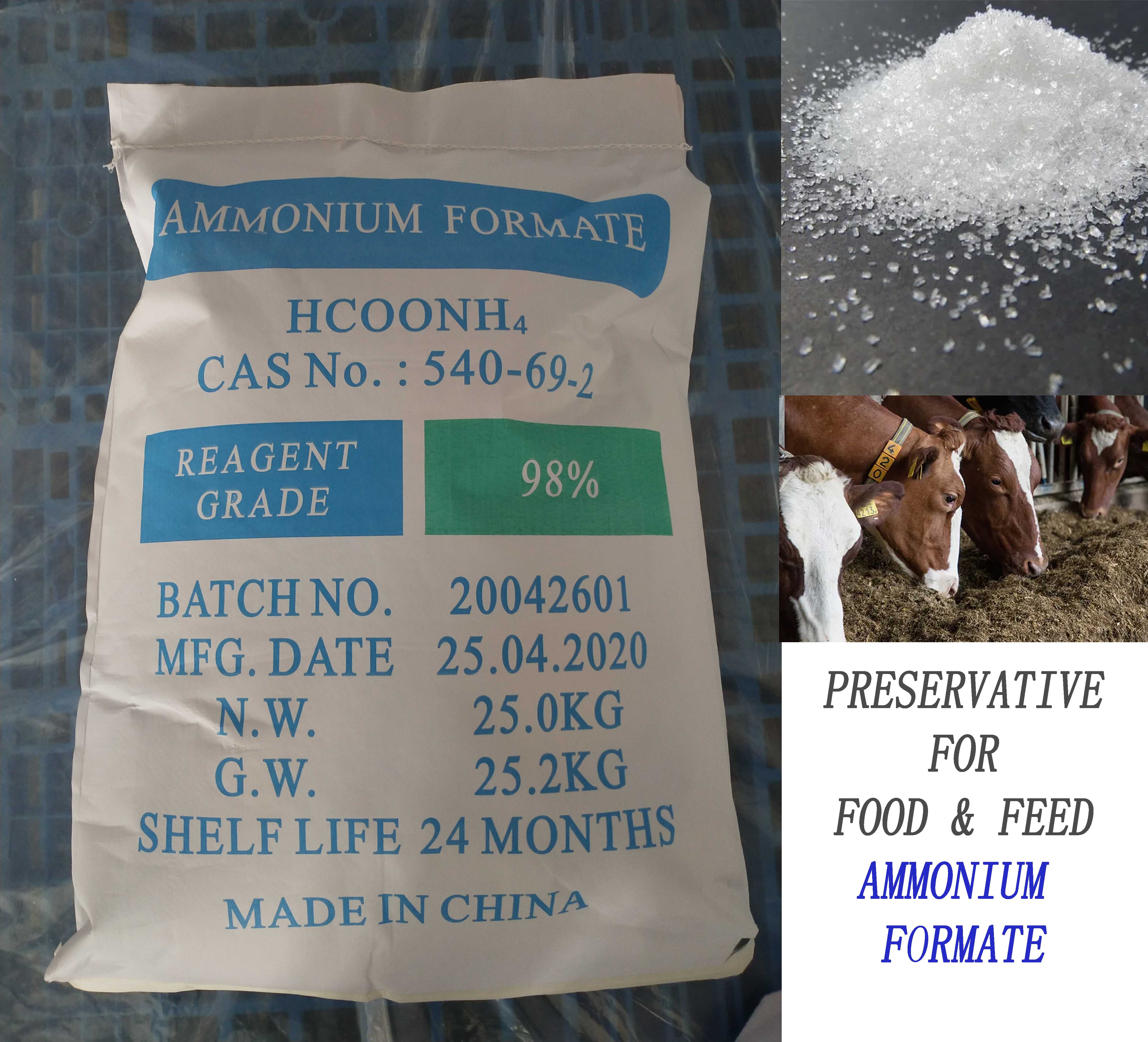 Ammonium formate usage in food and feed industry